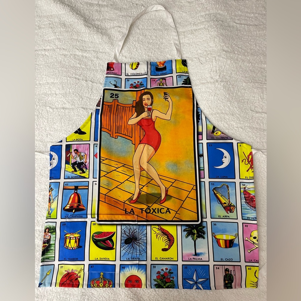 Mexican Lotería style Apron